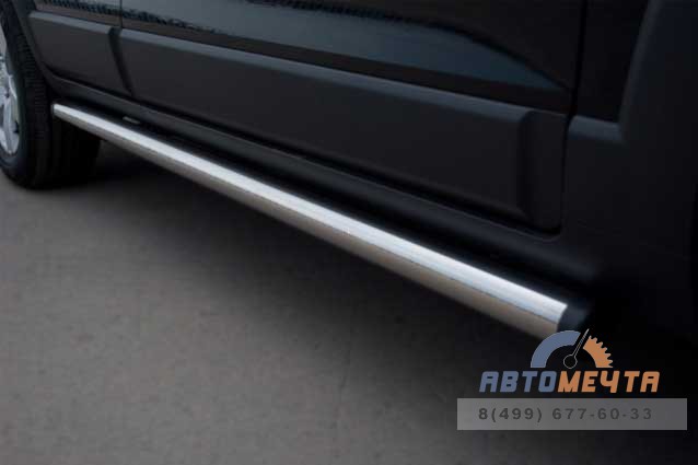 Пороги труба для Chevrolet Captiva 2012 d63 мм, пластиковые заглушки Пороги труба на Chevrolet Captiva 2012, нерж