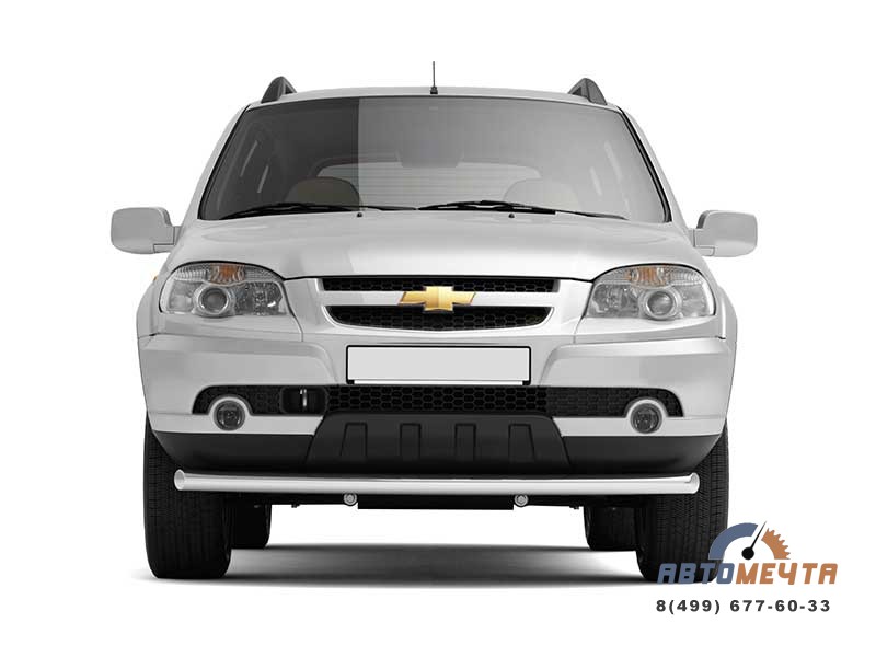 Защита переднего бампера одинарная 63 мм для CHEVROLET NIVA 2009- Защита переднего бампера одинарная 63 мм для CHEVROLET NIVA 2009-