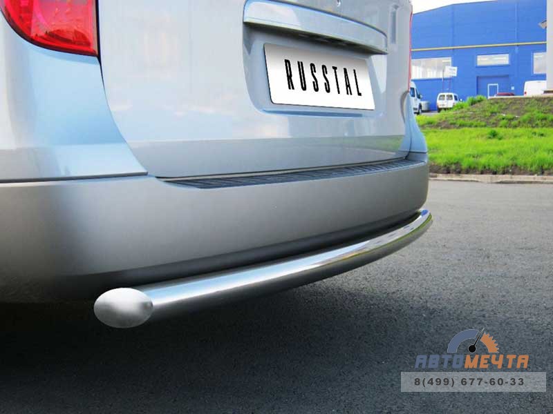 Защита заднего бампера для Hyundai H1 d76 мм (дуга) Защита заднего бампера на Hyundai H1