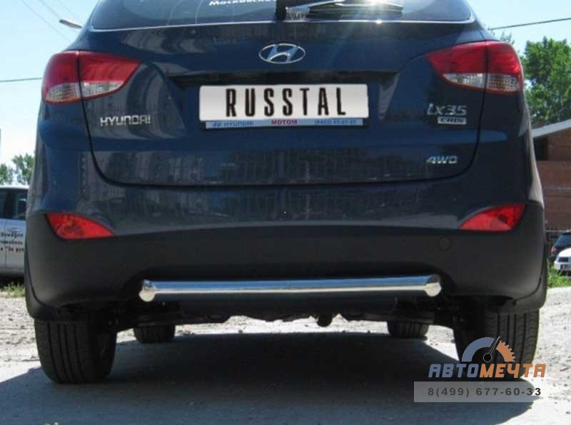 Защита заднего бампера для Hyundai IX35 d76 мм (секции) Защита заднего бампера для Hyundai IX35