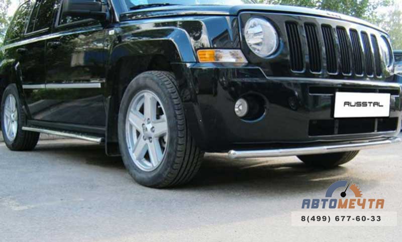 Защита переднего бампера для Jeep Liberty d42 мм (5 секций) Защита переднего бампера для Jeep Liberty