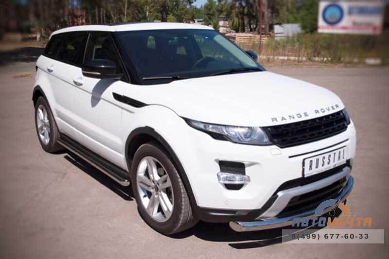 Защита переднего бампера для Land Rover Range Rover Evoque Dynamic d76 мм (дуга) Защита переднего бампера нерж. на Range Rover Evoque