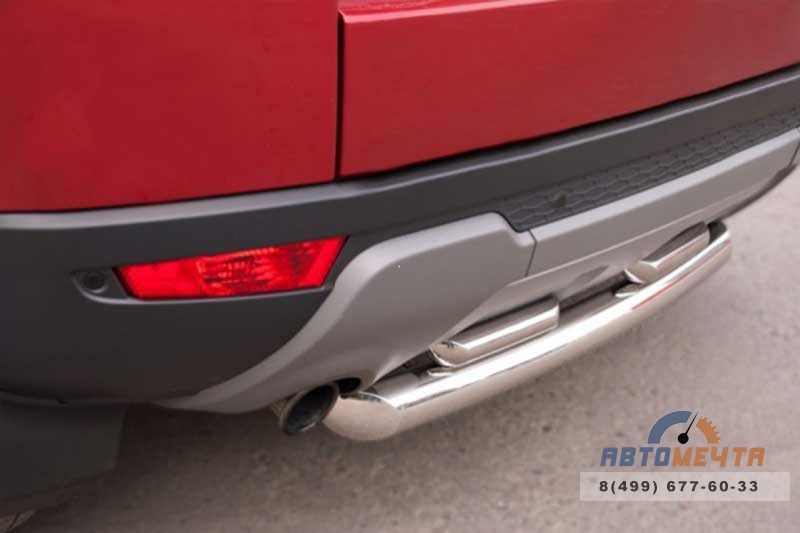 Защита заднего бампера для Land Rover Range Rover Evoque Prestige d76_42 мм (дуга) Защита бампера задняя на Range Rover Evoque
