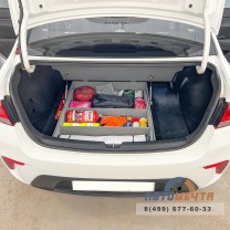 Органайзер (фальшпол) в багажник для Kia Rio 4 (2017-) с подъемным механизмом-10