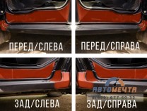 Комплект бронепленки на пороги (бронь порогов) УАЗ Патриот 2014-н.в. (200 мкм, 12 элем)-1