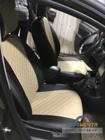 Чехлы на сидения из экокожи в ассортименте со Строчкой Ромб Рено Дастер / Ниссан Террано