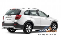 Защита заднего бампера угловая Ø63мм для Chevrolet Captiva 2013 -0 Защита заднего бампера для Chevrolet Captiva 2013-0
