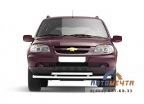 Защита переднего бампера двойная 63/51 мм для CHEVROLET NIVA 2009--1