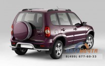 Защита порогов с алюминиевой площадкой 51 мм окрашенная для CHEVROLET NIVA 2009- -0