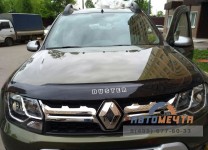 Дефлектор капота Рено Дастер 2012- / Nissan Terrano 2014--0