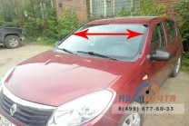 Дефлектор лобового стекла Рено Сандеро (2 шт)-2