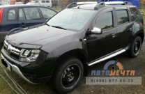 Дефлекторы на двери Рено Дастер 2012- 2020/ Nissan Terrano 2014- (самокл.к-кт 4шт)-0