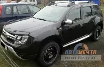 Дефлекторы на двери Рено Дастер 2012- 2020/ Nissan Terrano 2014- (самокл.к-кт 4шт)