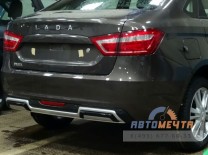 Накладка (диффузор) заднего бампера LADA Веста / SW-2