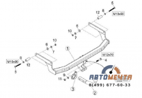 Фаркоп с электрикой Рено Дастер 2012- / Nissan Terrano 2014--2
