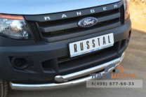 Защита бампера передняя на Ford Ranger 2012, нерж-0