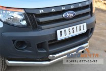 Защита переднего бампера на Ford Ranger 2012, нерж.-1