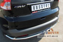 Защита заднего бампера на Honda CR-V, нерж-2