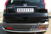Защита заднего бампера на Honda CR-V, нерж