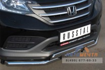 Защита бампера передняя на Honda CR-V, нерж-2