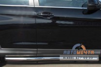 Пороги труба для Honda CR-V d63 мм, скосы 45 градусов-1 Пороги для Honda CR-V обвес из нержавейки-1