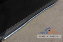 Пороги труба для Honda CR-V d63 мм, скосы 45 градусов-0 Пороги для Honda CR-V обвес из нержавейки-0