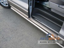 Пороги труба для Hyundai H1 d63 мм, скосы 45 градусов-1 Пороги труба для Hyundai H1-1