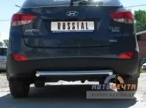 Защита заднего бампера для Hyundai IX35 d76 мм (секции) Защита заднего бампера для Hyundai IX35