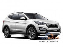 Защита перед. бампера 63/51мм Hyundai Santa Fe 13-15	-0