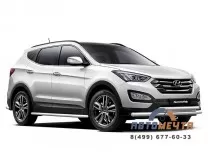 Защита перед. бампера 63/51мм Hyundai Santa Fe 13-15	