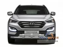 Защита перед. бампера 63/63мм Hyundai Santa Fe 13-15	