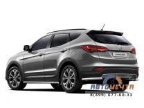 Защита заднего бампера угловая Ø51мм Hyundai Santa Fe 2013-2015 -1 Защита заднего бампера Hyundai Santa Fe 2013-2015 -1