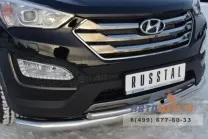 Защита бампера передняя на Hyundai Santa Fe