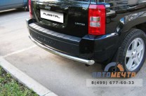 Защита заднего бампера для Jeep Liberty d76 мм (дуга)-4 Защита заднего бампера на Jeep Liberty-4