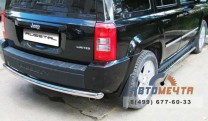Защита заднего бампера для Jeep Liberty d76 мм (дуга)-2 Защита заднего бампера на Jeep Liberty-2