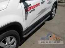 Пороги для KIA Sorento 2009-2011 нержавейка