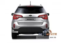 Защита заднего бампера двойная угловая Ø63/51мм KIA SORENTO 2014- Защита заднего бампера 63/51 KIA SORENTO 2014-