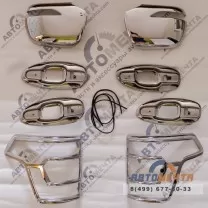 Комплект накладок ХРОМ УАЗ Патриот (для зеркал 2 шт + на задние фонари 2 шт + под ручки 4 шт)