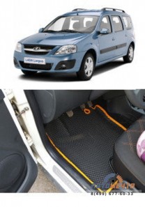 Коврики EVA Люкс LADA Ларгус 5 мест в багажник + салон-3