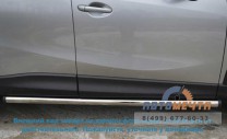Пороги труба для Land Rover Freelander 2 d63 мм, пластиковые заглушки-1 Защита порогов для Land Rover Freelander 2-1