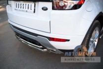 Защита заднего бампера на Range Rover Evoque, нерж.-1