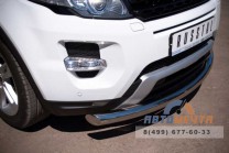 Защита переднего бампера для Land Rover Range Rover Evoque Dynamic d76 мм (дуга)-1 Защита переднего бампера нерж. на Range Rover Evoque-1