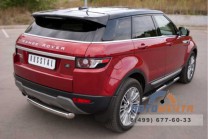 Пороги труба для Land Rover Range Rover Evoque Prestige d76 мм, с накладками, скосы 45 градусов-3 Пороги на Range Rover Evoque Prestige-3
