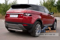 Пороги труба для Land Rover Range Rover Evoque Prestige d76 мм, с накладками, пластиковые заглушки-3 Пороги на Range Rover Evoque Prestige, нерж-3