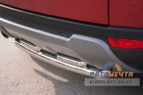 Защита заднего бампера для Land Rover Range Rover Evoque Prestige d63_42 мм (дуга)-1 Защита заднего бампера на Range Rover, нерж сталь-1