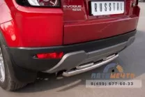 Защита заднего бампера для Land Rover Range Rover Evoque Prestige d63_42 мм (дуга) Защита заднего бампера на Range Rover, нерж сталь