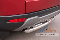 Защита заднего бампера для Land Rover Range Rover Evoque Prestige d76_42 мм (дуга)-0 Защита бампера задняя на Range Rover Evoque-0