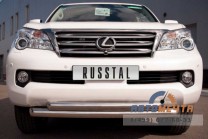 Защита переднего бампера на Lexus GX460, нерж-1