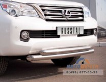 Защита переднего бампера на Lexus GX460, нерж-0