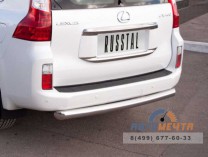 Защита заднего бампера на Lexus GX460, нерж-1